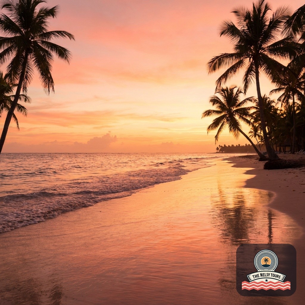 Dominican Republic vacation tours and activities β aerial coastline view showing turquoise Caribbean waters and pristine beaches